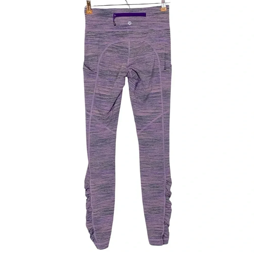 Lululemon Speed Tight IV Womens 4 Small Space Dye Camo Tender Violet Black Grape